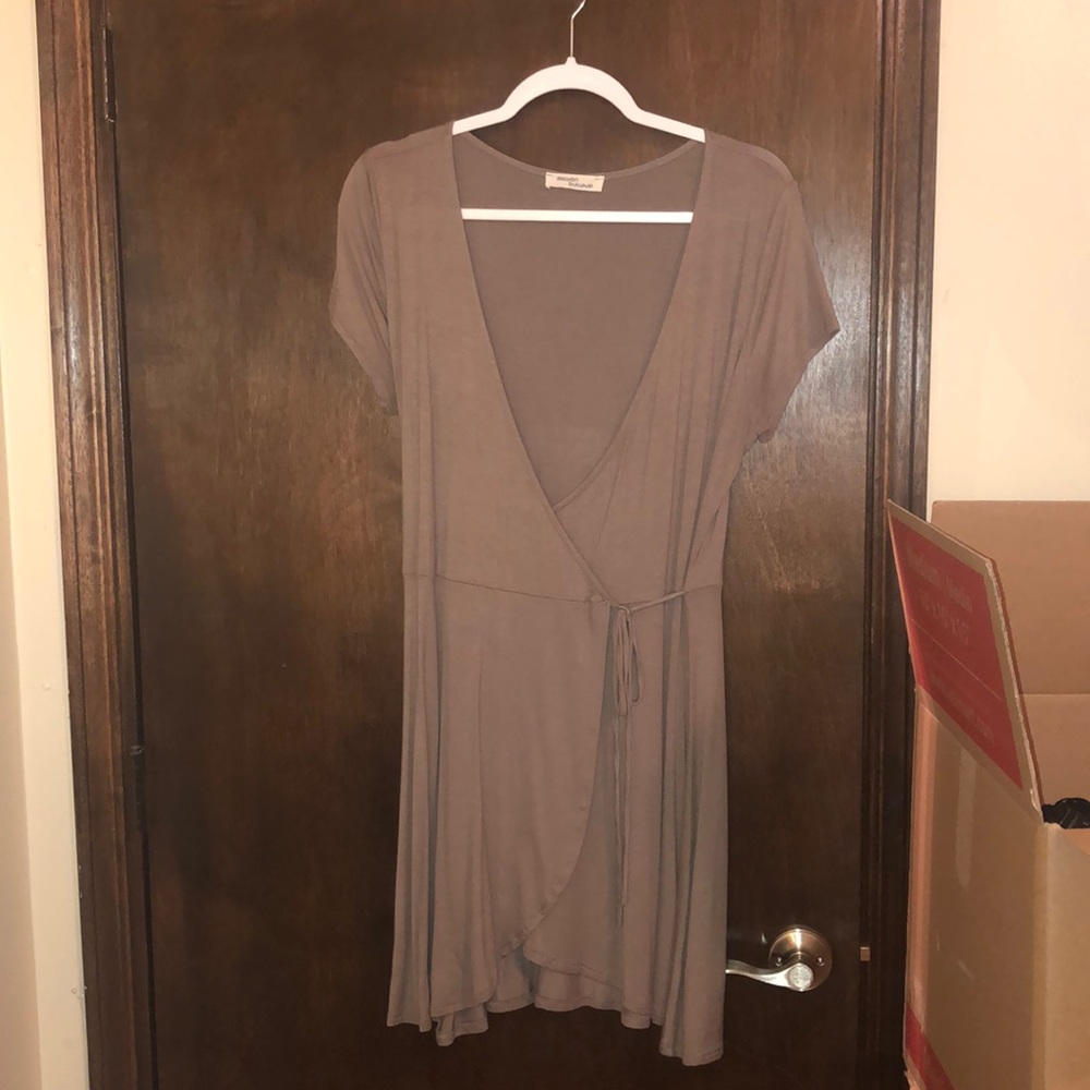 Taupe Tulip Skirt Dress